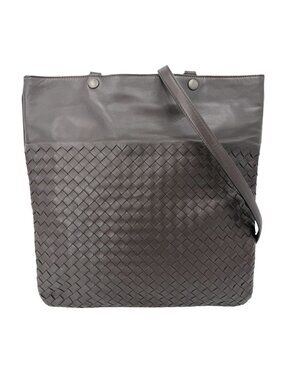 Bottega Veneta Tote Bag Intrecciato Leather Brown Black